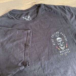 Howitzer Patriot Mfg Mens Large Black Working Class Blue Collar Short Sleeve Tee